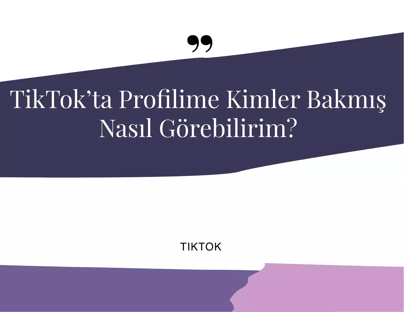 TikTok’ta Profilime Kimler Bakmış?