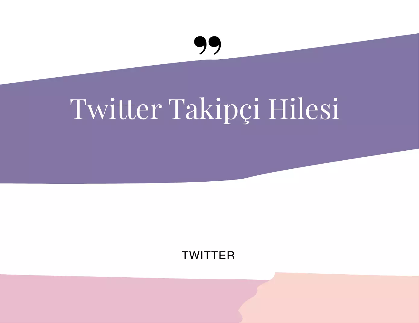 Twitter Takipçi Hilesi