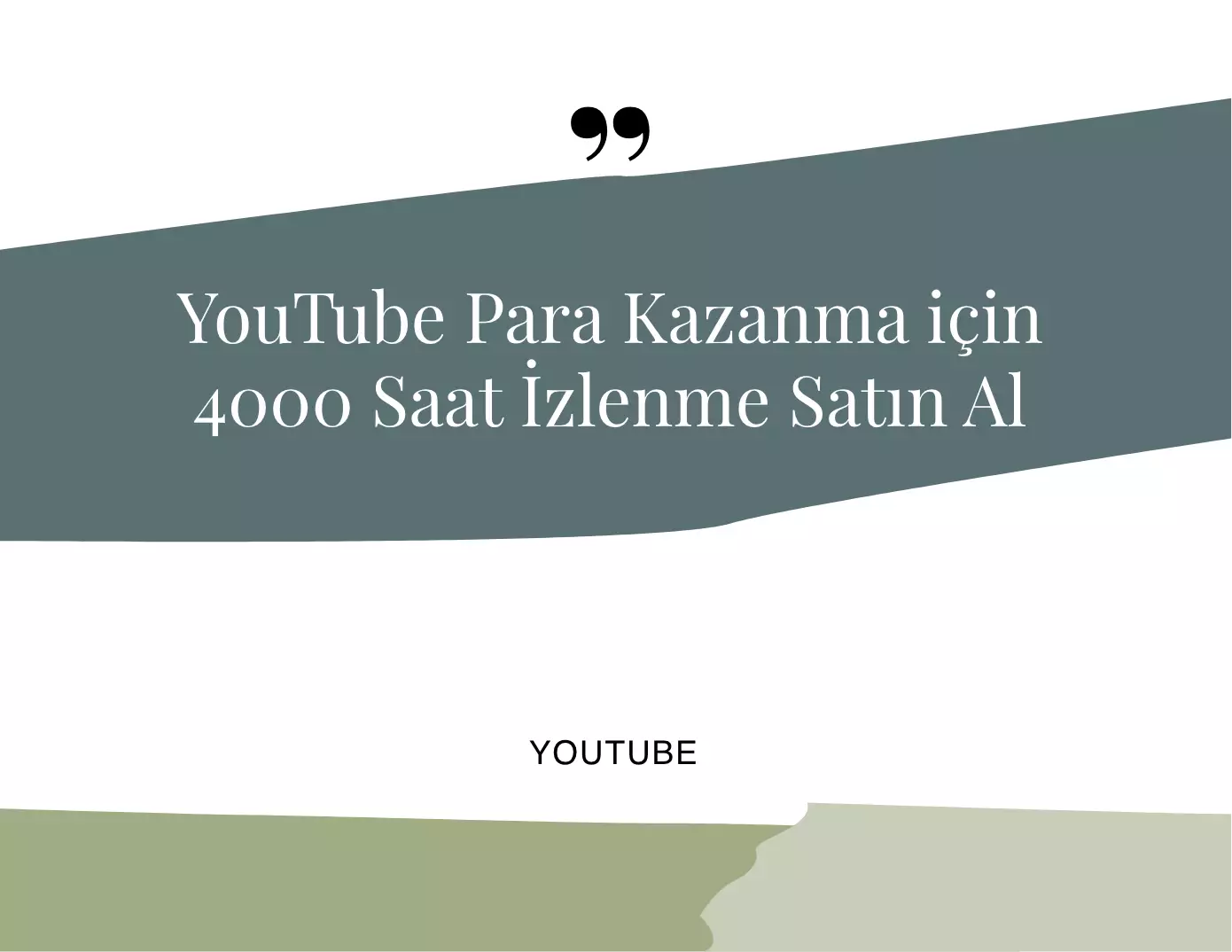 Youtube Para Kazanma için 4000 Saat İzlenme Satın Al